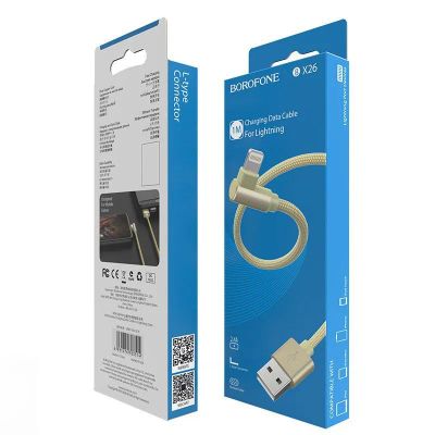 Лот: 22147885. Фото: 1. Кабель BOROFONE Lighting BX-26... Дата-кабели, переходники