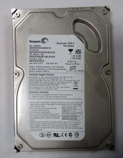 Лот: 11384801. Фото: 1. Жесткий диск Seagate ST3120213A... Жёсткие диски (HDD)
