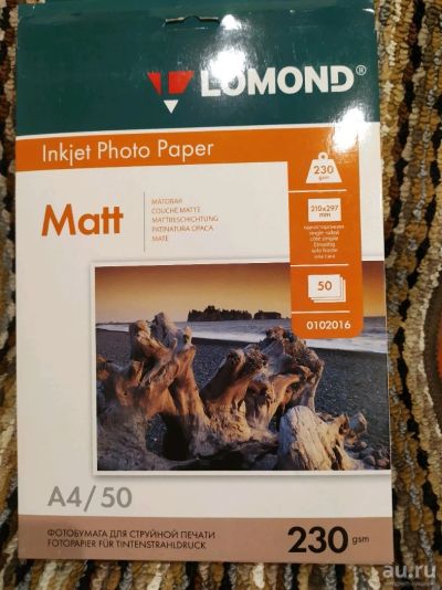 Лот: 16903690. Фото: 1. Матовая Фотобумага Lomond, 230г... Картриджи, расходные материалы
