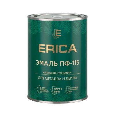 Лот: 24085009. Фото: 1. Эмаль Erica, ПФ-115, для внутренних... Краски, лаки, растворитель