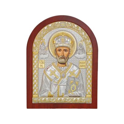 Лот: 23894164. Фото: 1. Икона Николай Чудотворец в деревянной... Другое (ювелирные изделия, бижутерия, часы)