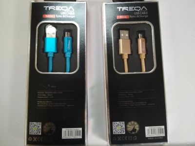 Лот: 14217211. Фото: 1. Кабель USB 2.0 - microUSB 1м Treqa... Дата-кабели, переходники