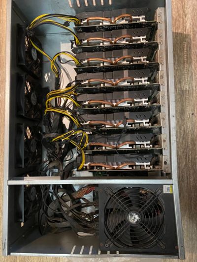 Лот: 21425639. Фото: 1. Майнинг ферма rx580 8 gb 7 карт. Майнинг фермы, товары для майнинга