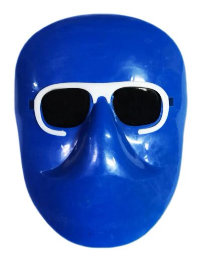 Лот: 18794740. Фото: 1. Маска защитная с очками синяя. Другое (авто, мото, водный транспорт)