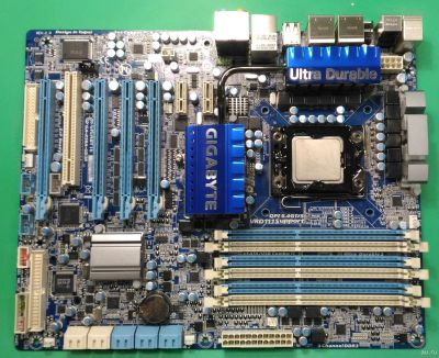 Лот: 15191236. Фото: 1. Материнская плата LGA1366 Gigabyte... Материнские платы