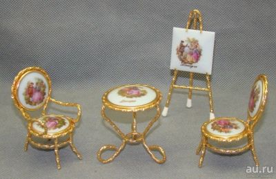 Лот: 11190953. Фото: 1. Limoges лиможская миниатюра 4шт... Предметы интерьера и быта