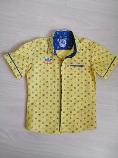 Лот: 17465076. Фото: 1. Рубашка жёлтая Adidas. Рубашки, блузки, водолазки