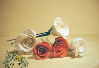 Лот: 7235685. Фото: 1. Шпильки-розочки комплект 5шт... Лепка из полимерной глины