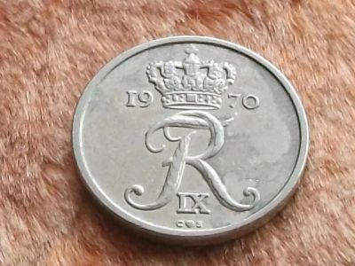 Лот: 9534256. Фото: 1. Монета 10 эри оре ери Дания 1970... Европа