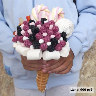 Лот: 16776822. Фото: 1. Съедобный букет № 4. Букеты из конфет, игрушек