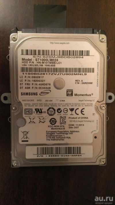 Лот: 9055681. Фото: 1. Жесткий диск HDD Segate Momentus... Жёсткие диски (HDD)