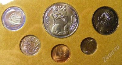 Лот: 178674. Фото: 1. Набор монет Сингапура 1980г (год... Азия
