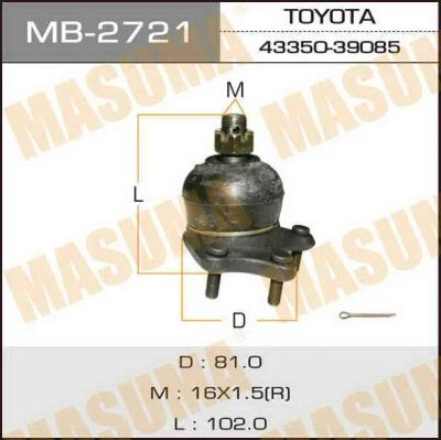 Лот: 14383231. Фото: 1. Masuma MB-2721 Шаровая опора... Ходовая, подвеска, рулевое управление