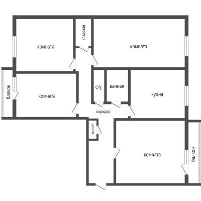Лот: 20843406. Фото: 1. Продам 4-комн. кв. 75.5 кв.м... Квартиры, студии