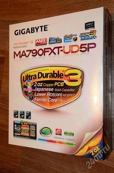 Лот: 2266418. Фото: 1. Материнская плата MA790FXT-UD5P... Материнские платы