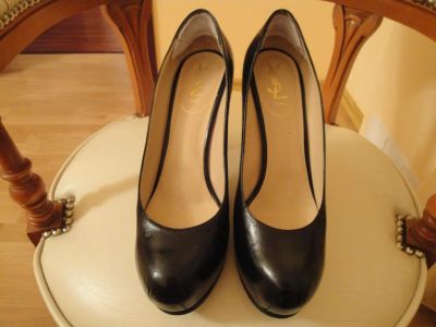 Лот: 3531002. Фото: 1. YSL Tribtoo Черные Кожа 42 размер. Другое (женская обувь)