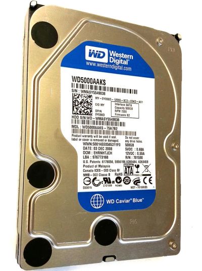 Лот: 3010354. Фото: 1. Жёсткий диск 3.5'' SATA 500Gb... Жёсткие диски (HDD)