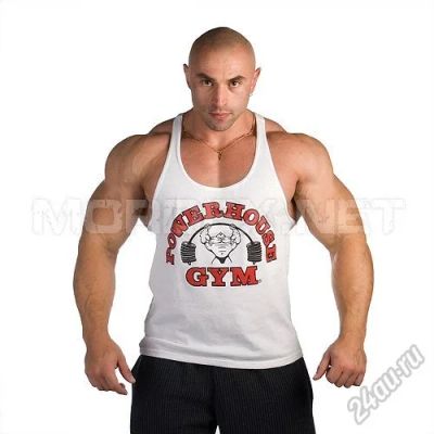 Лот: 5882479. Фото: 1. Майка Powerhouse GYM (белая) Bodybuilding. Футболки, поло