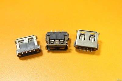 Лот: 17453665. Фото: 1. Разъем USB US-194, черный USB2... Разъёмы