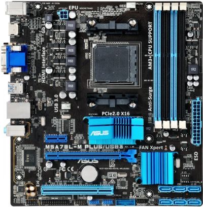 Лот: 13806121. Фото: 1. Отличная мать для AMD: ASUS M5A78L-M... Материнские платы