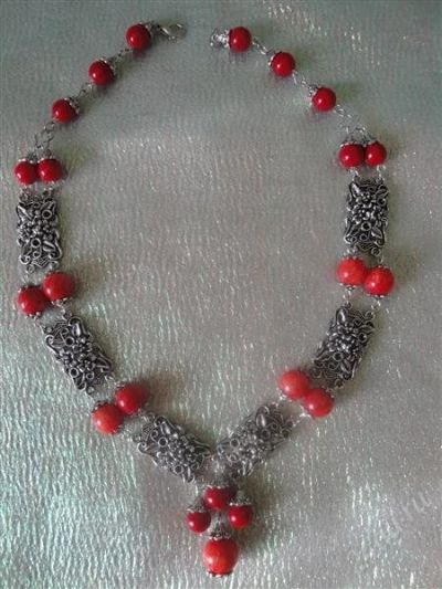 Лот: 1601870. Фото: 1. Колье"Кораловые рифы".Авторская... Колье