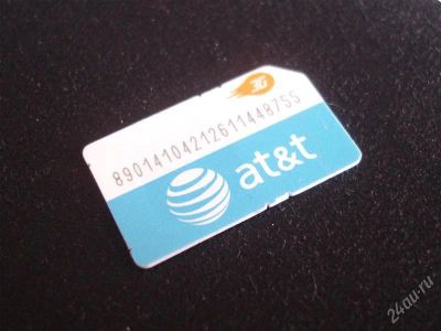 Лот: 1246271. Фото: 1. sim / microsim / nanosim at&t... Красноярск