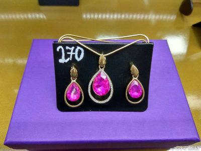 Лот: 13329437. Фото: 1. Комплект кулон и серьги. Комплекты изделий