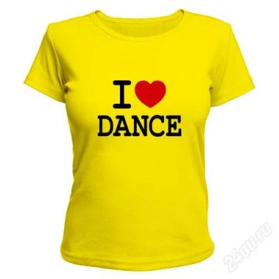Лот: 2515674. Фото: 1. Футболка "I love dance" L (46-48... Футболки, топы и майки