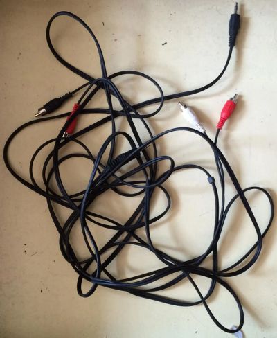 Лот: 7354430. Фото: 1. 2 кабеля RCA-mini-jack. Шнуры, кабели, разъёмы