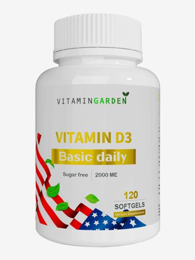 Лот: 25681667. Фото: 1. Витамин Д3 2000 МЕ VITAMIN GARDEN... Другое (спортивная одежда)