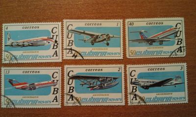 Лот: 5388931. Фото: 1. () Марки, набор, самолеты 1979. Марки