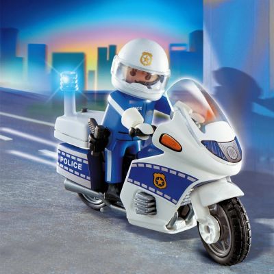 Лот: 8578912. Фото: 1. PlayMobil Полицейский на мотоцикле. Конструкторы