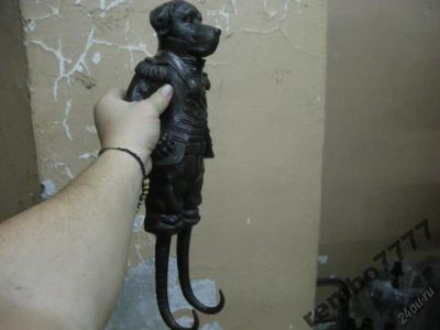 Лот: 5824301. Фото: 1. вешалка.бронза.40 см.собака.пес... Скульптуры