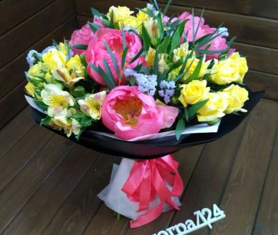 Лот: 7364541. Фото: 1. Цветы Букет от Цветограда № 571... Свежие цветы