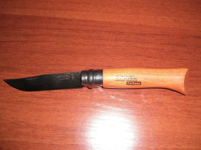 Лот: 7678392. Фото: 1. Нож складной Opinel 8 VRN ( углерод... Ножи, топоры