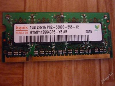 Лот: 1878490. Фото: 1. HYNIX DDR2 1GB 2RX16 PC2-5300S-555-12. Оперативная память