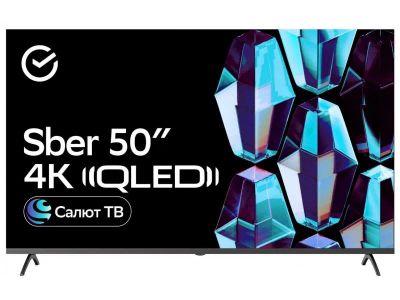 Лот: 25105839. Фото: 1. QLED телевизор Sber SDX-50UQ5235... Телевизоры