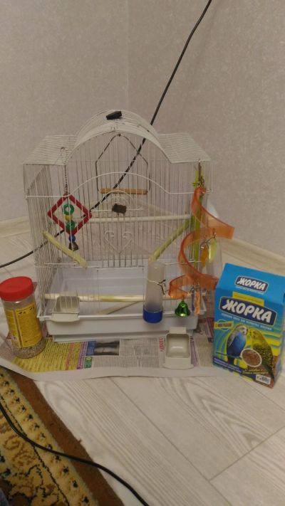 Лот: 18421242. Фото: 1. Клетка для попугая+ корм и витамины. Домики, переноски, клетки, когтеточки