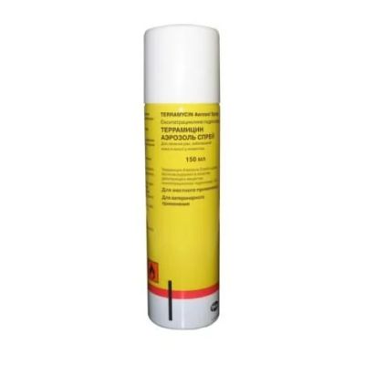 Лот: 10934725. Фото: 1. Террамицин / Terramycin (Аэрозоль... Лекарства для животных, ветеринарные препараты