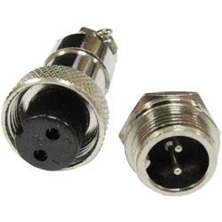 Лот: 17507651. Фото: 1. Авиационный разъём GX16, 2PIN... Разъёмы