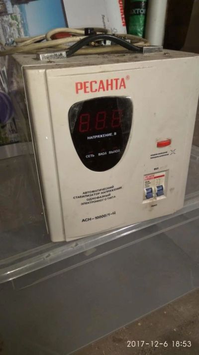 Лот: 11093317. Фото: 1. Стабилизатор Ресанат АСН-10000... Стабилизаторы напряжения, ЛАТР