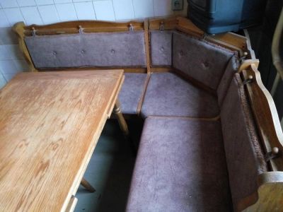 Лот: 7494993. Фото: 1. Кухонный уголок из натурального... Кухонные уголки