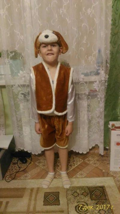 Лот: 10735043. Фото: 1. Новогодний костюм "Собачка". Детские карнавальные, праздничные костюмы