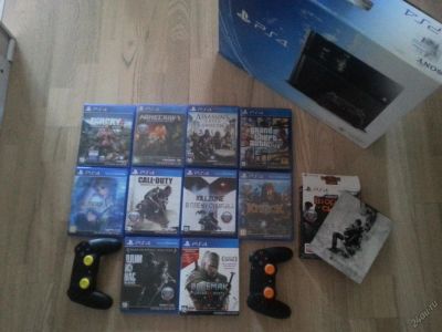 Лот: 5819449. Фото: 1. Полный комплект PS4(РСТ новая... Игровые приставки, консоли