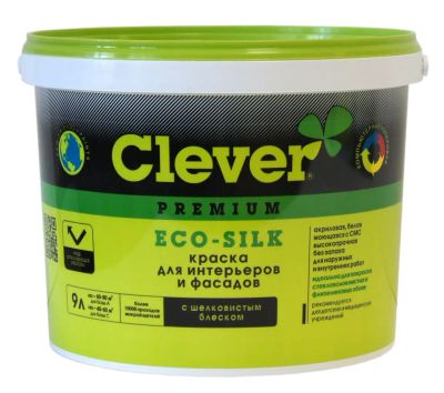 Лот: 19508569. Фото: 1. Краска Clever eco-silk для стен... Краски, лаки, растворитель