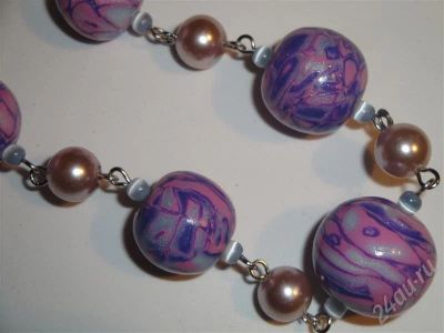 Лот: 643737. Фото: 1. Изделия из полимерной глины,бусы... Цепочки