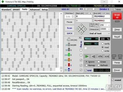 Лот: 13798531. Фото: 1. HDD Жесткий диск Samsung 40Gb... Жёсткие диски (HDD)