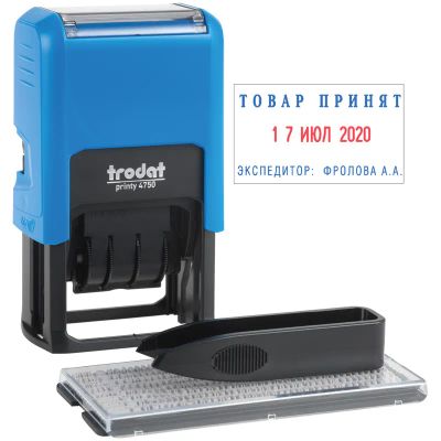 Лот: 20268187. Фото: 1. TRODAt 4750/DB P4 - самонаборный... Печати, штампы, оснастки