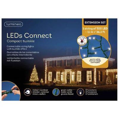 Лот: 16931593. Фото: 1. Гирлянда 11м LED compact tw conn... Гирлянды, шарики, новогодние аксессуары