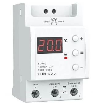 Лот: 16792255. Фото: 1. Терморегулятор terneo b на 32... Тёплый пол